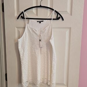 Romeo & Juliet Couture White Lace Tassel Cami